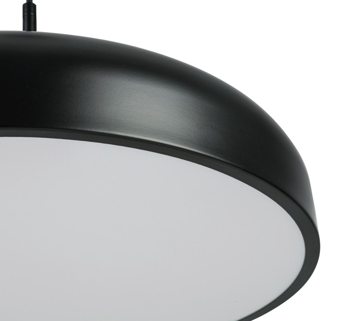 LED-Hängeleuchte Mike Schwarz/Weiß max. 36 Watt - Transparent/Schwarz, MODERN, Kunststoff/Metall (40/130cm) - Mömax