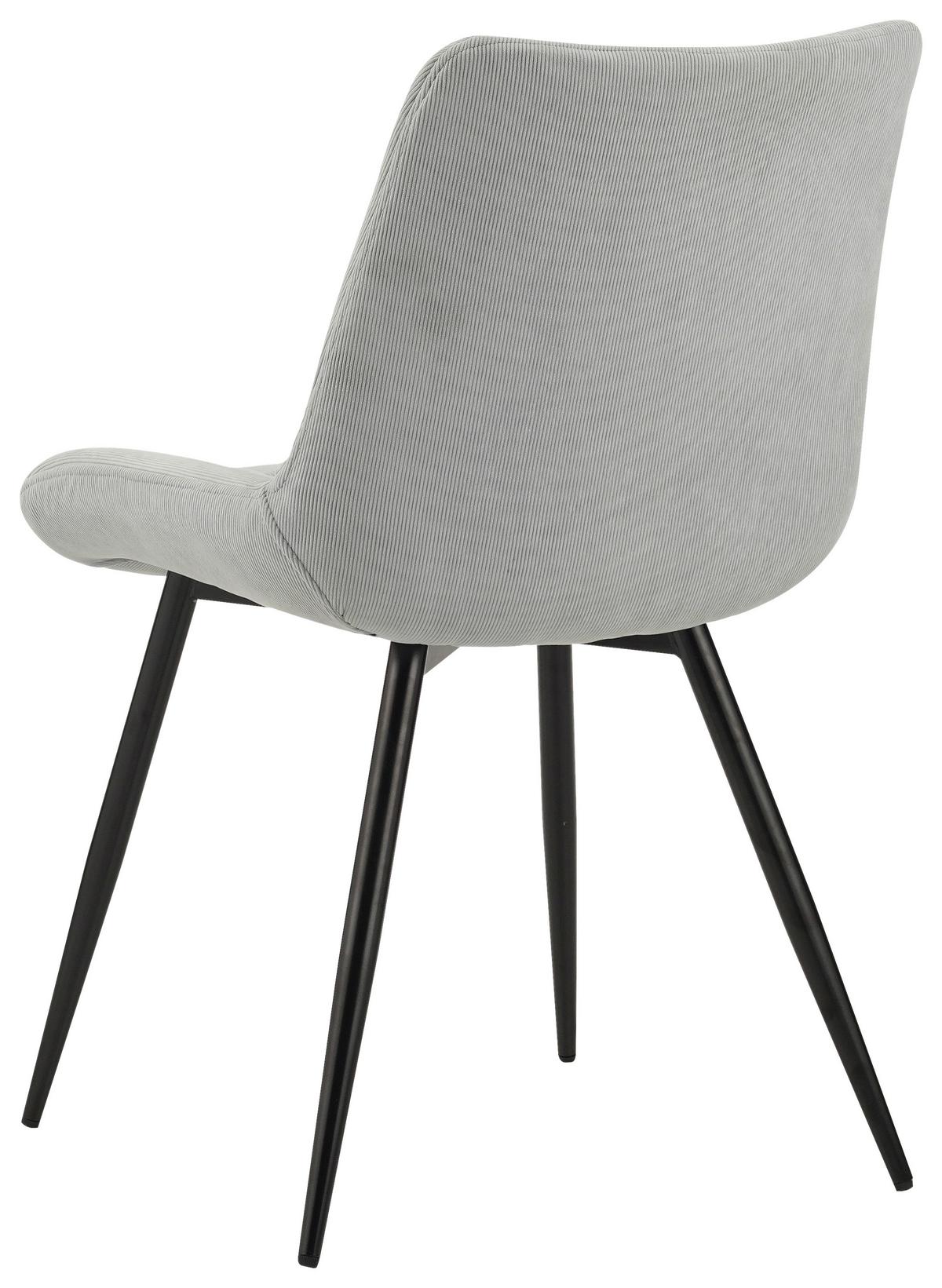 KRZESŁO CLAUDIO - jasnoszary, Design, metal/tkanina (54/85/63cm) - Carryhome