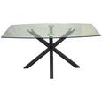 Esstisch aus Glas - Klar/Schwarz, LIFESTYLE, Glas/Metall (160/76/90cm) - Modern Living Esstisch aus Glas - Klar/Schwarz, LIFESTYLE, Glas/Metall (160/76/90cm) - Modern Living