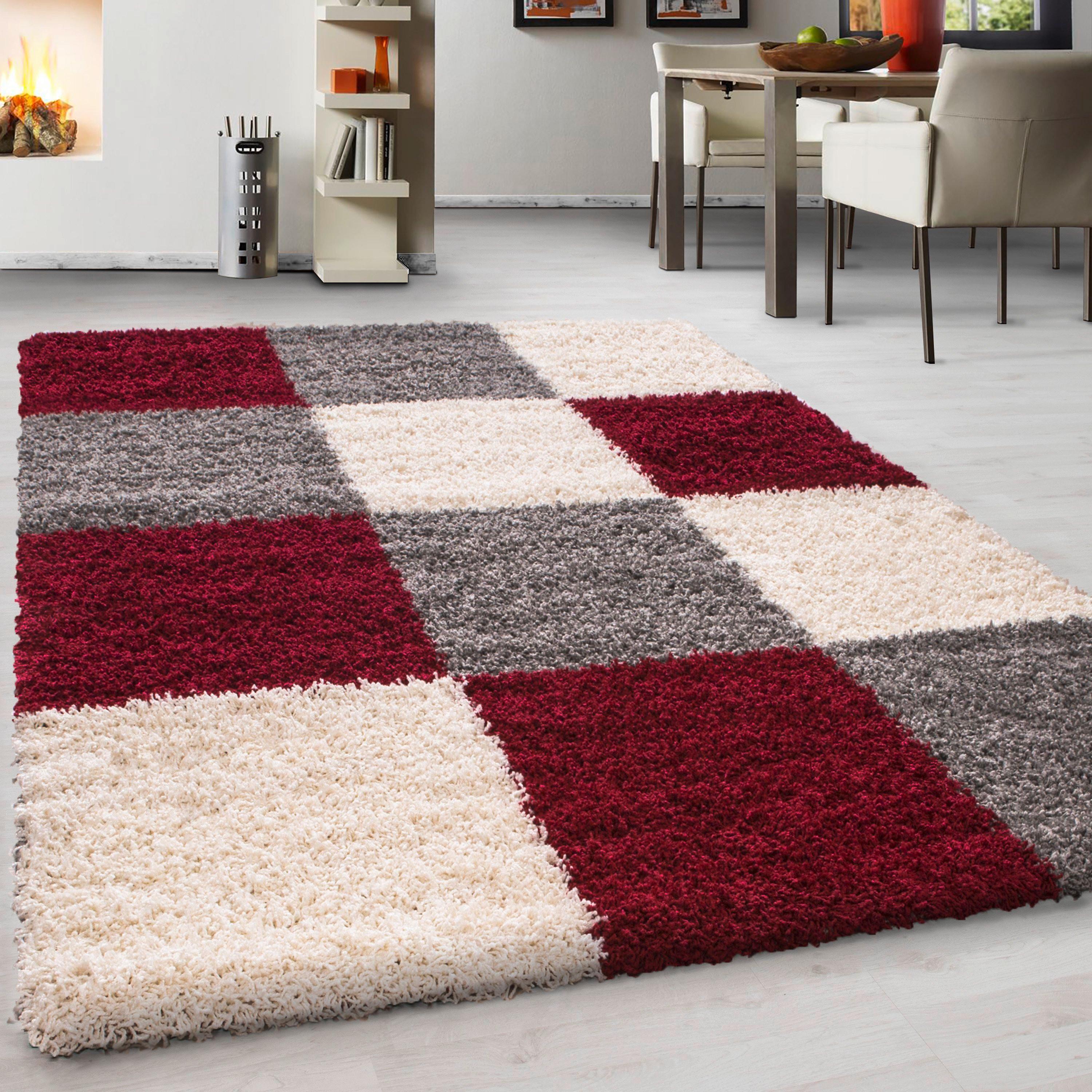 Preproga Z Visokim Florom Life, Rdeča, 60x110cm - rdeča, Konvencionalno, tekstil (60/110cm) - Novel