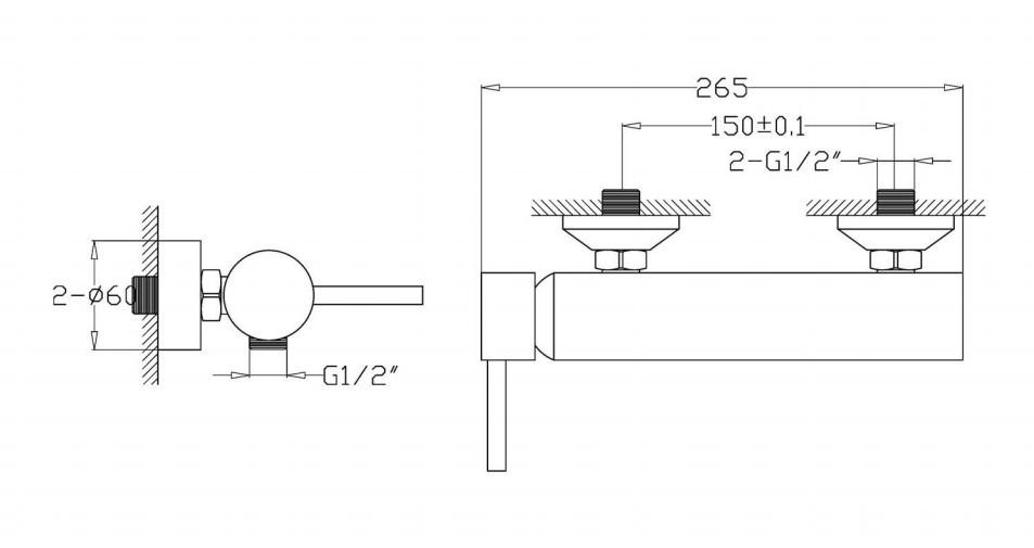 Zuhanycsaptelep Sanotrend 88004 - króm, fém (26,5/5,5/13,5cm)