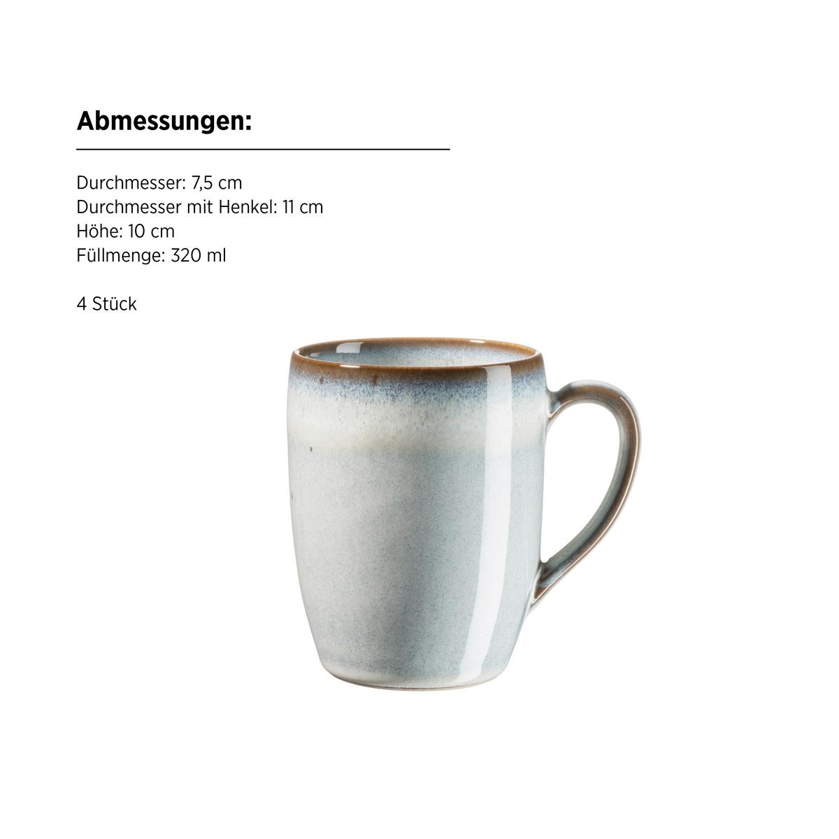 FRÜHSTÜCKSSERVICE 935604 FRÜHSTÜCKSSERVICE SMOKY - Grün, Basics, Keramik - Mäser