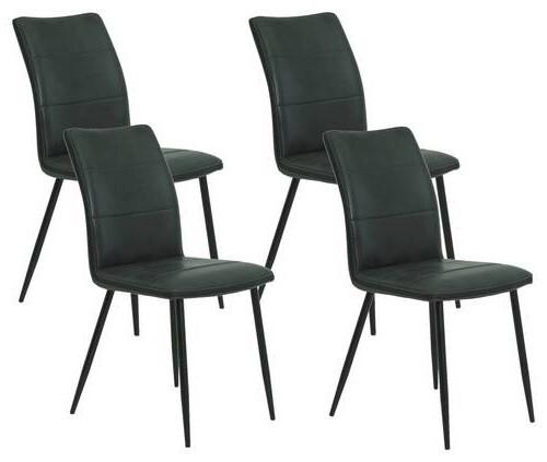 STUHL-SET CAROLINE S - Anthrazit/Schwarz, MODERN, Textil/Metall (44/87/57cm) - MID.YOU