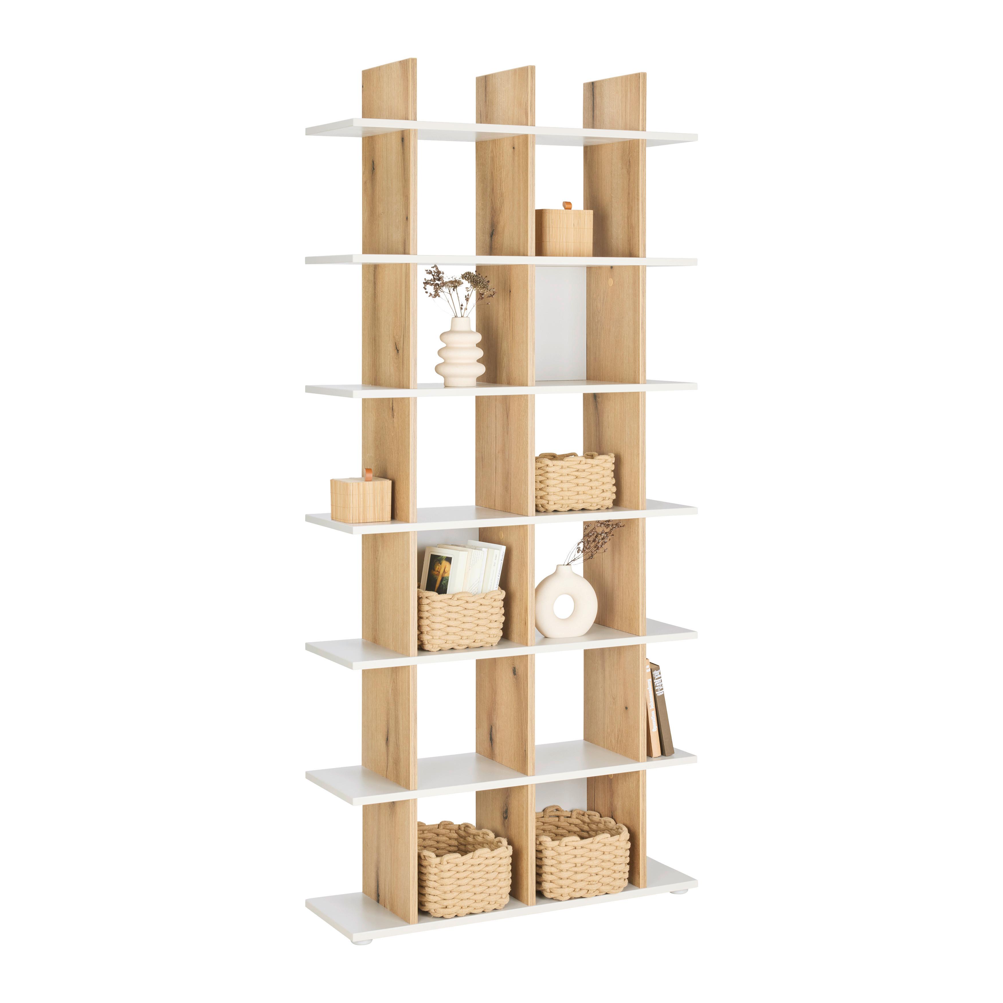 HYLLA OTTO PLUS -EXKLUSIV- - kashmir/ekfärgad, Modern, trämaterial (79,8/175,2/25,5cm) - Mömax