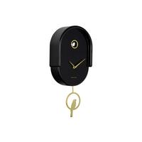 ZEGAR ŚCIENNY TWEET - czarny wysoki połysk, Basics, tworzywo sztuczne (42/20cm) - Karlsson