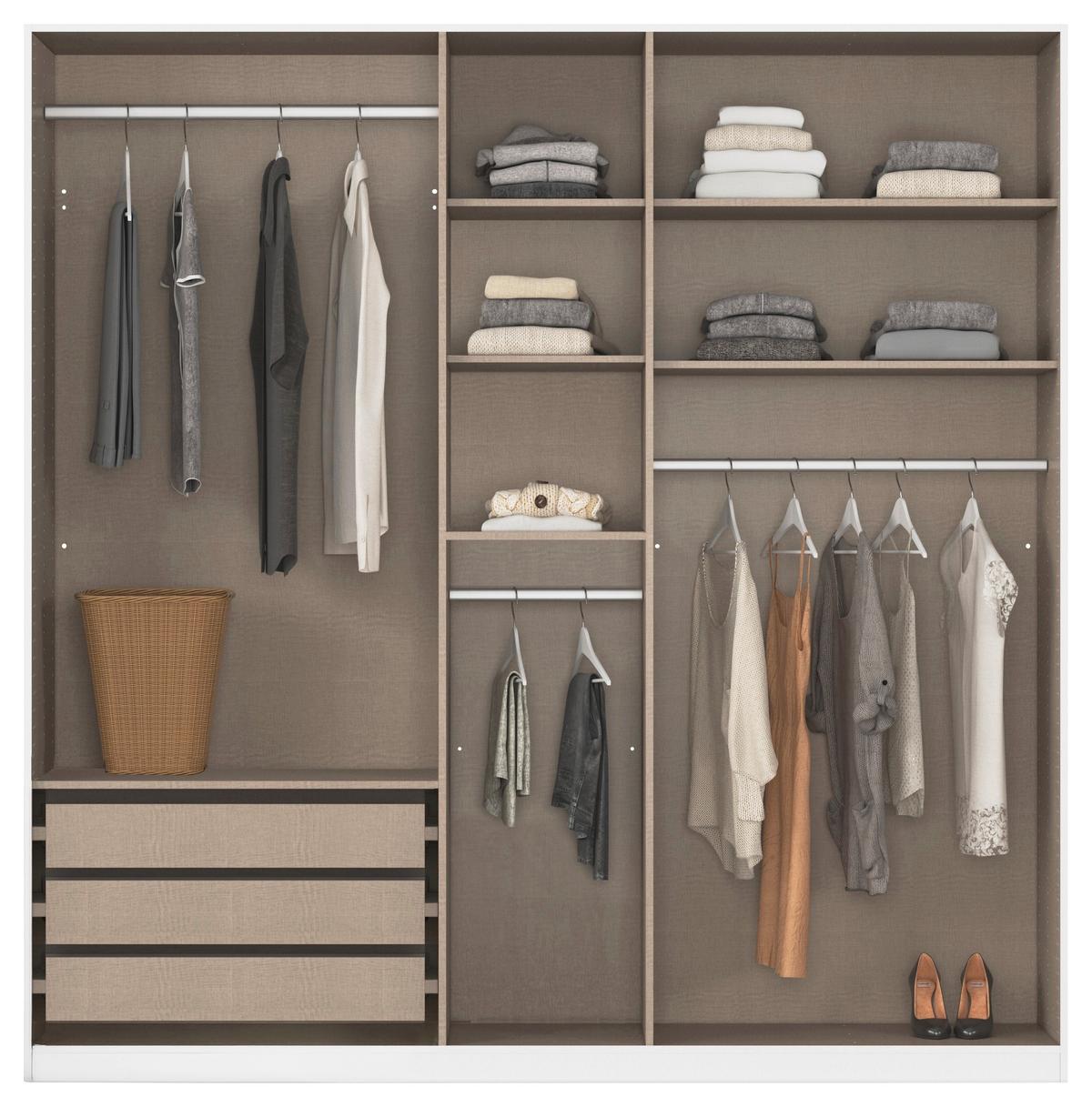 Ormar S Klasičnim Vratima Safari - hrast Artisan/boje šampanjca, Konvencionalno, drvni materijal (226/229/54cm) - Modern Living