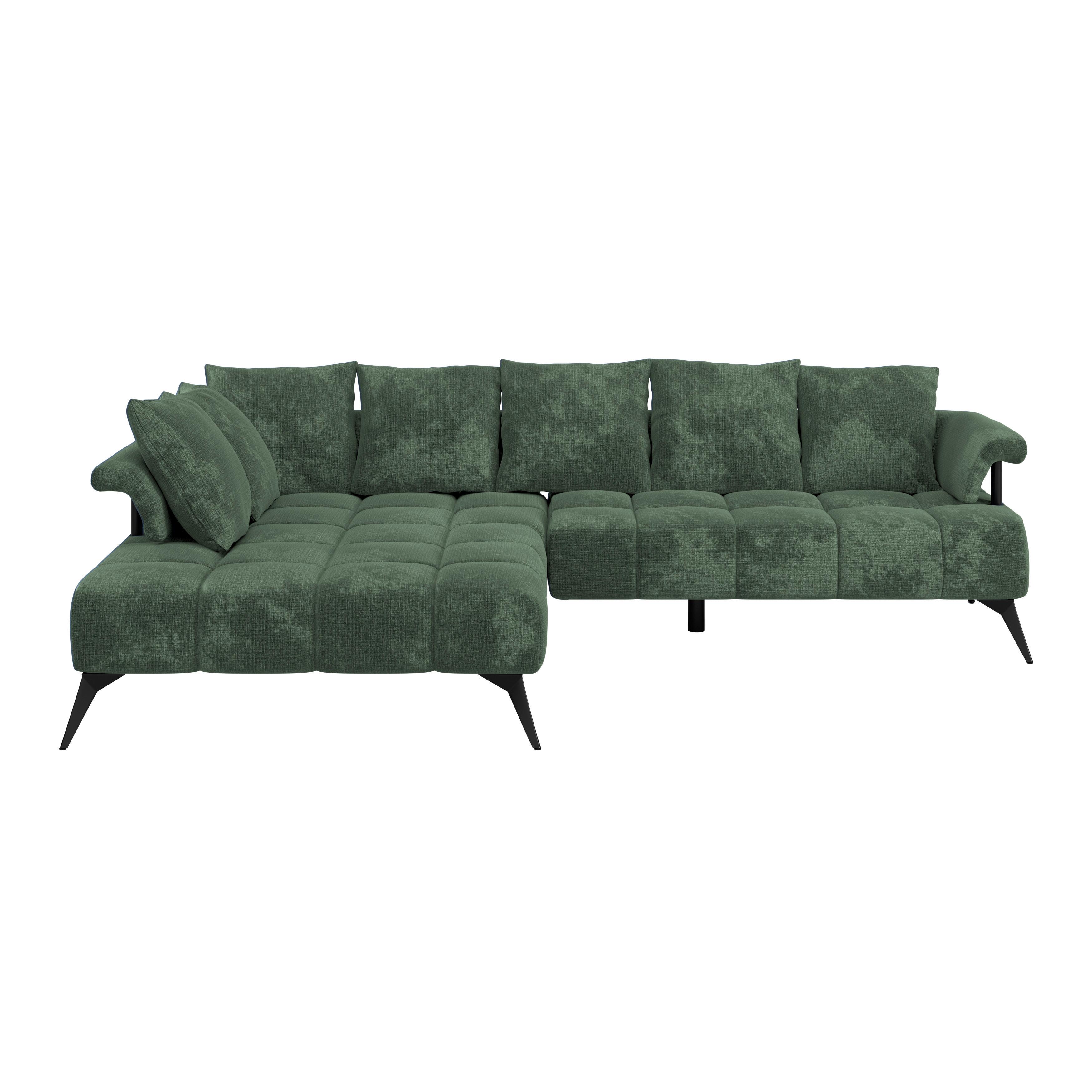 Kutna Garnitura Vanessa New - zelena/crna, Moderno, tekstil/metal (200/297cm) - Modern Living