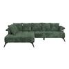 Kutna Garnitura Vanessa New - zelena/crna, Moderno, tekstil/metal (200/297cm) - Modern Living