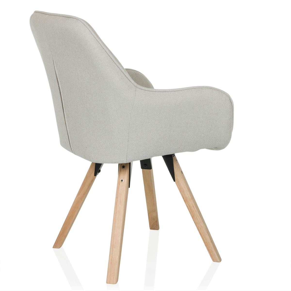 Naslanjač Scandi Soft, Krem Barva - krem barve/barve bukve, Moderno, tekstil/les (56/84/62cm) - MID.YOU