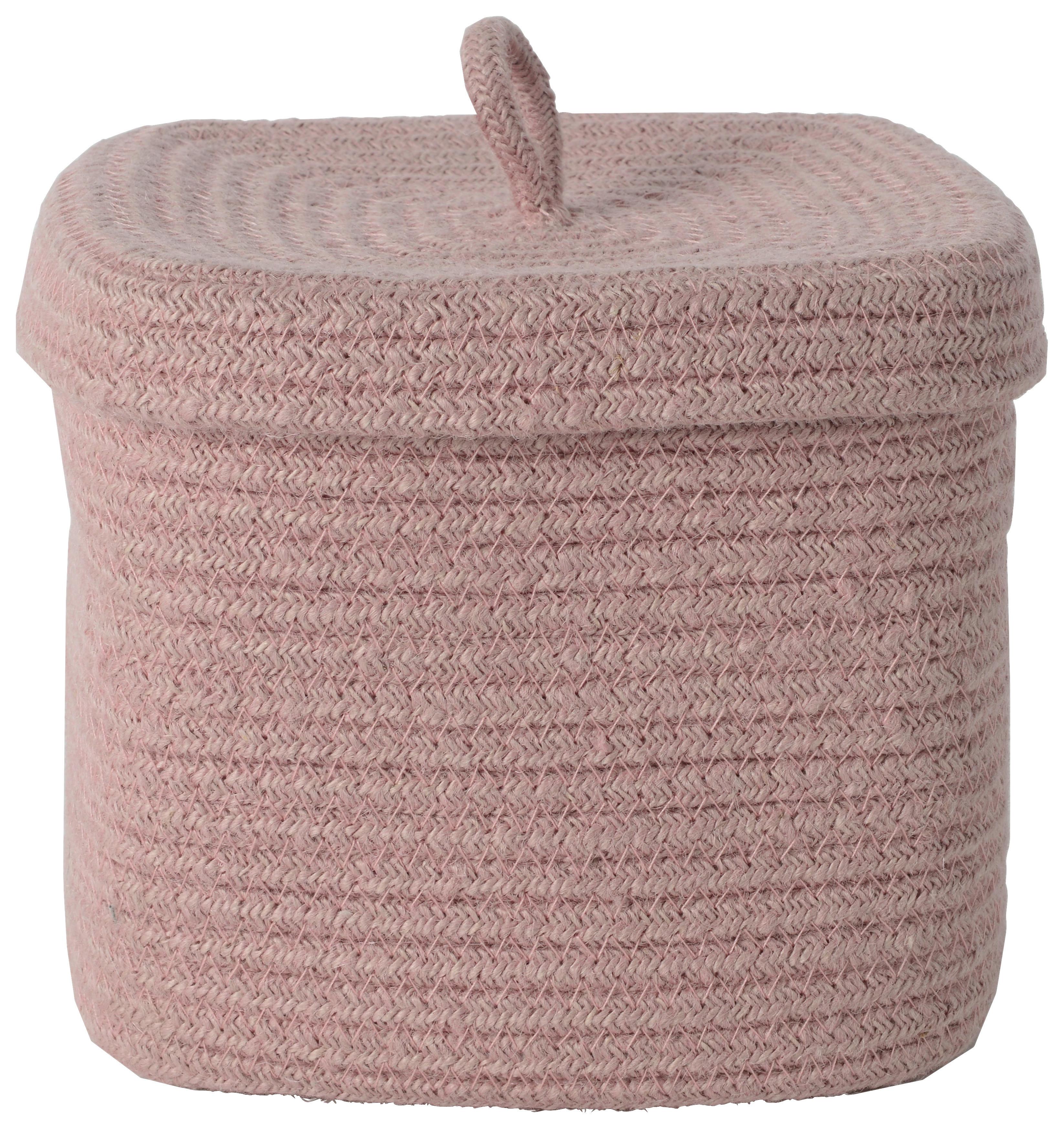 Kosár Romy - L - rózsaszín, Konventionell, műanyag/textil (21/18/21cm) - Mömax