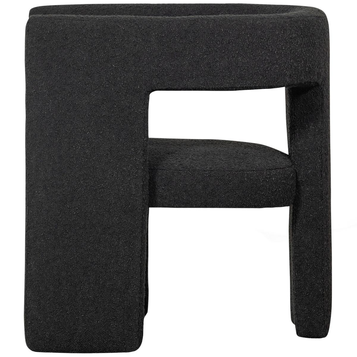 Sessel Tiwa Dunkelgrau Bouclé - Dunkelgrau, Design, Textil (64/70/64cm) - Livetastic