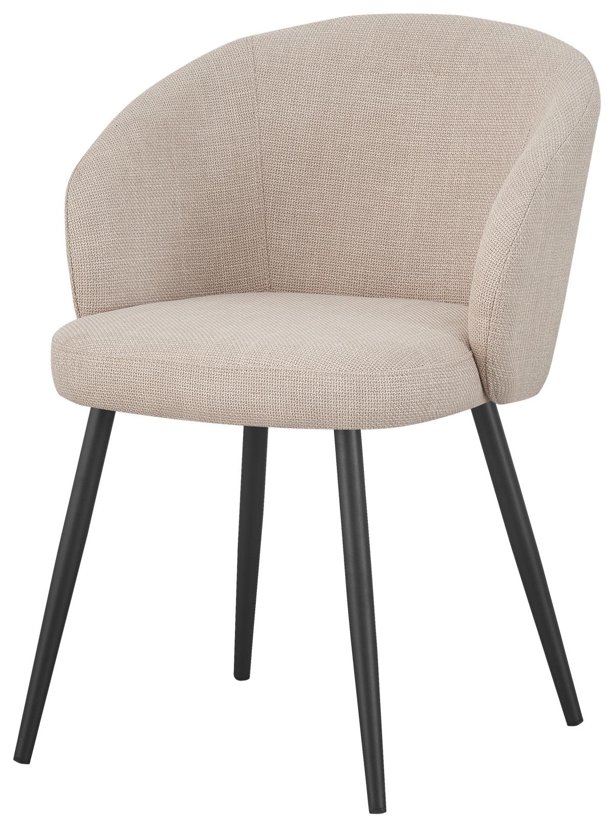 Stuhl Nala Beige - Beige/Schwarz, LIFESTYLE, Textil/Metall (57/76/60cm) - Mömax