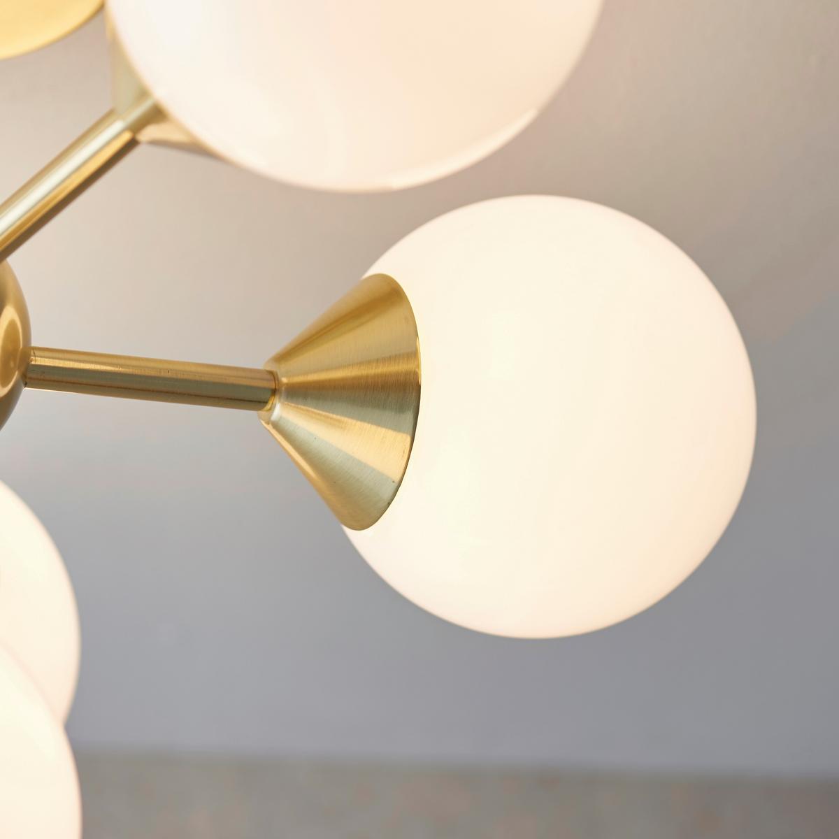 LAMPA SUFITOWA A1C1Y0 OSCAR - biały wysoki połysk/kolor chromowy, Konventionell, szkło (49.8/37cm) - ENDON