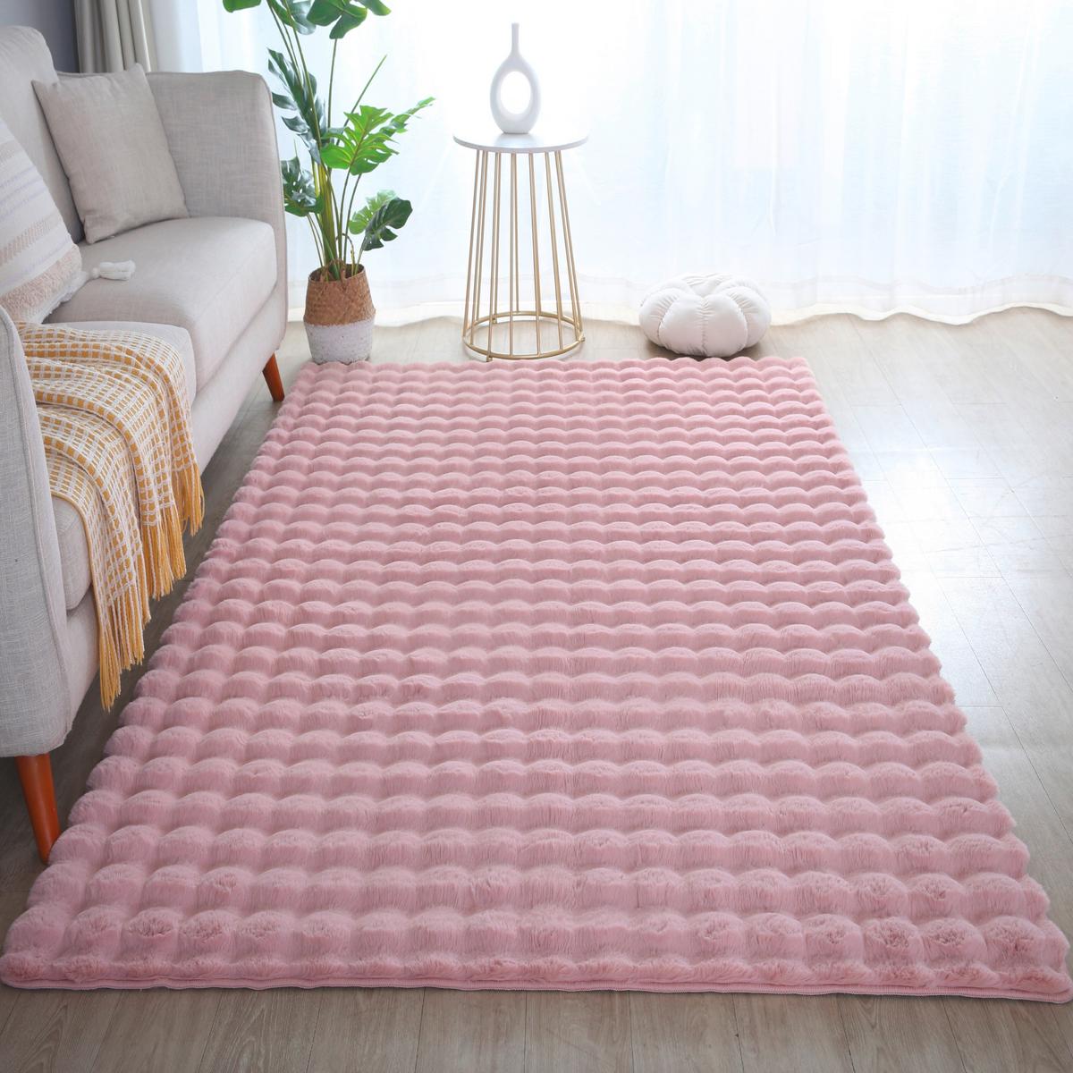 Preproga Z Visokim Florom Ambiance, Roza, 80x250cm - roza, Basics, tekstil (80/250cm)
