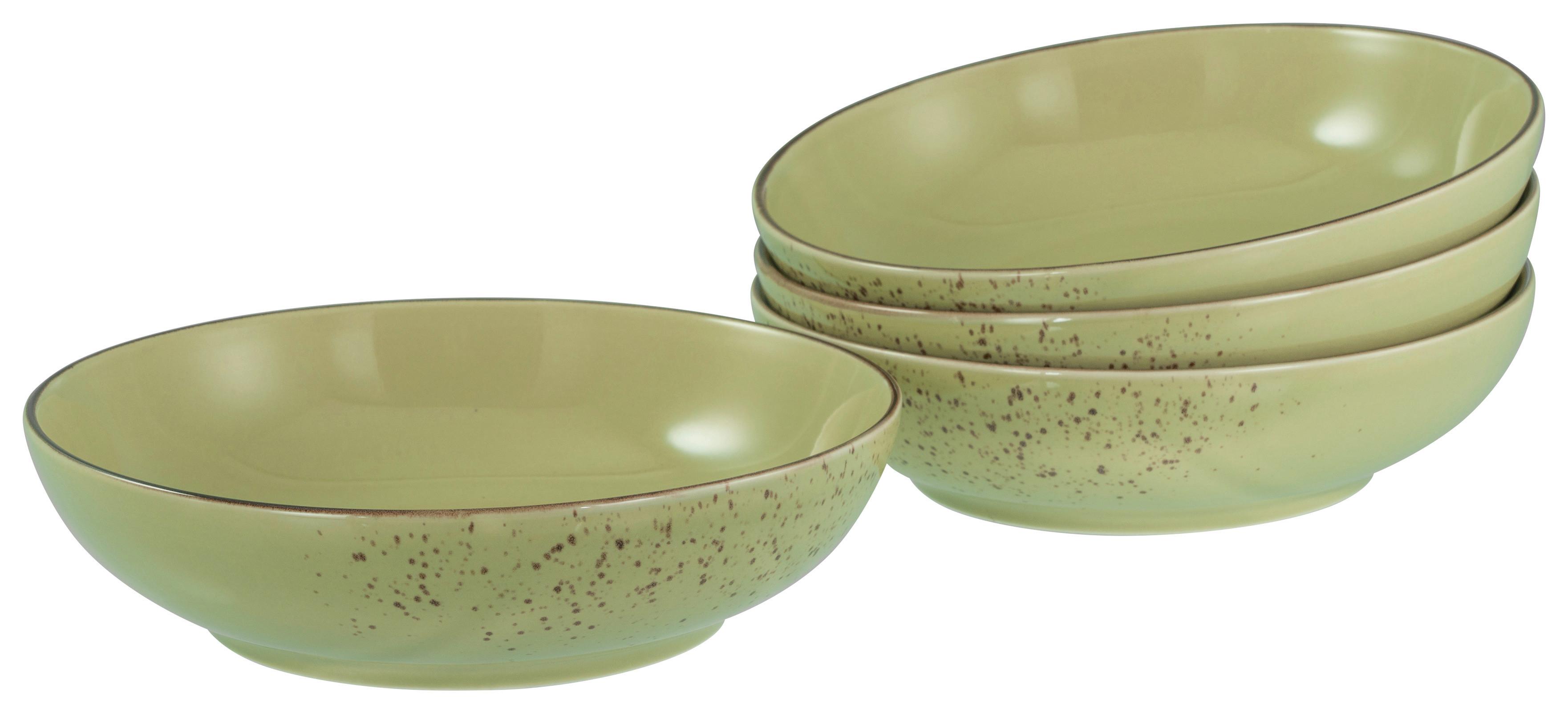 Set Posod Green, 4-Delni - zelena, Design, keramika (22,5cm) - Creatable