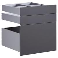 Fiók Szett Unit - antracit, Modern, faalapú anyag (45,3/50,3/47cm) - Based