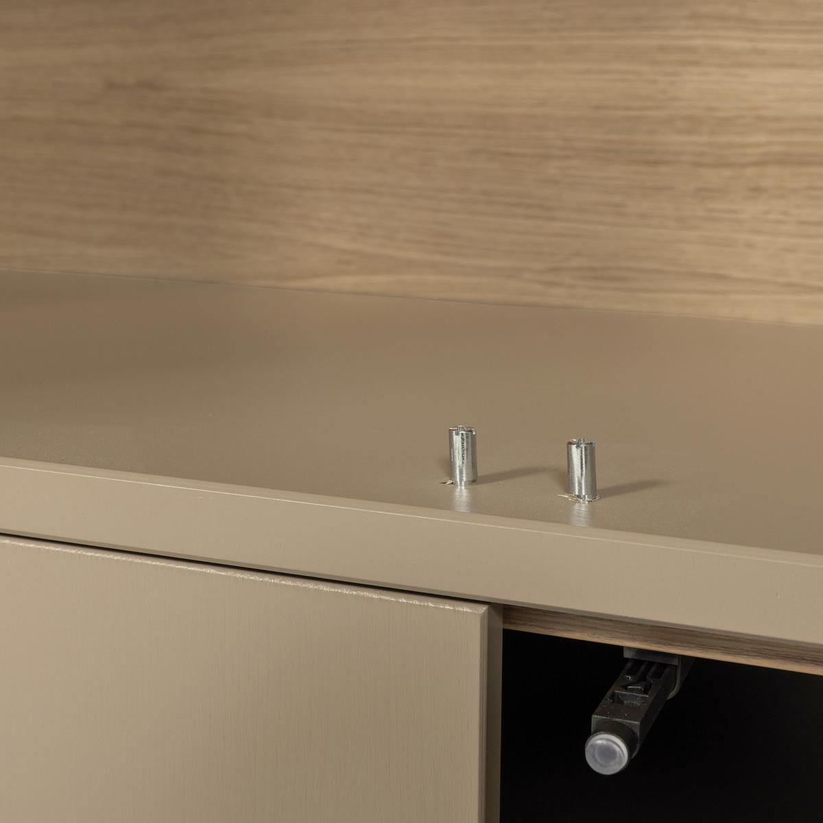 Regal Casa Schlammfarben - Schlammfarben, Design, Glas/Holz (101/236/40cm) - Livetastic