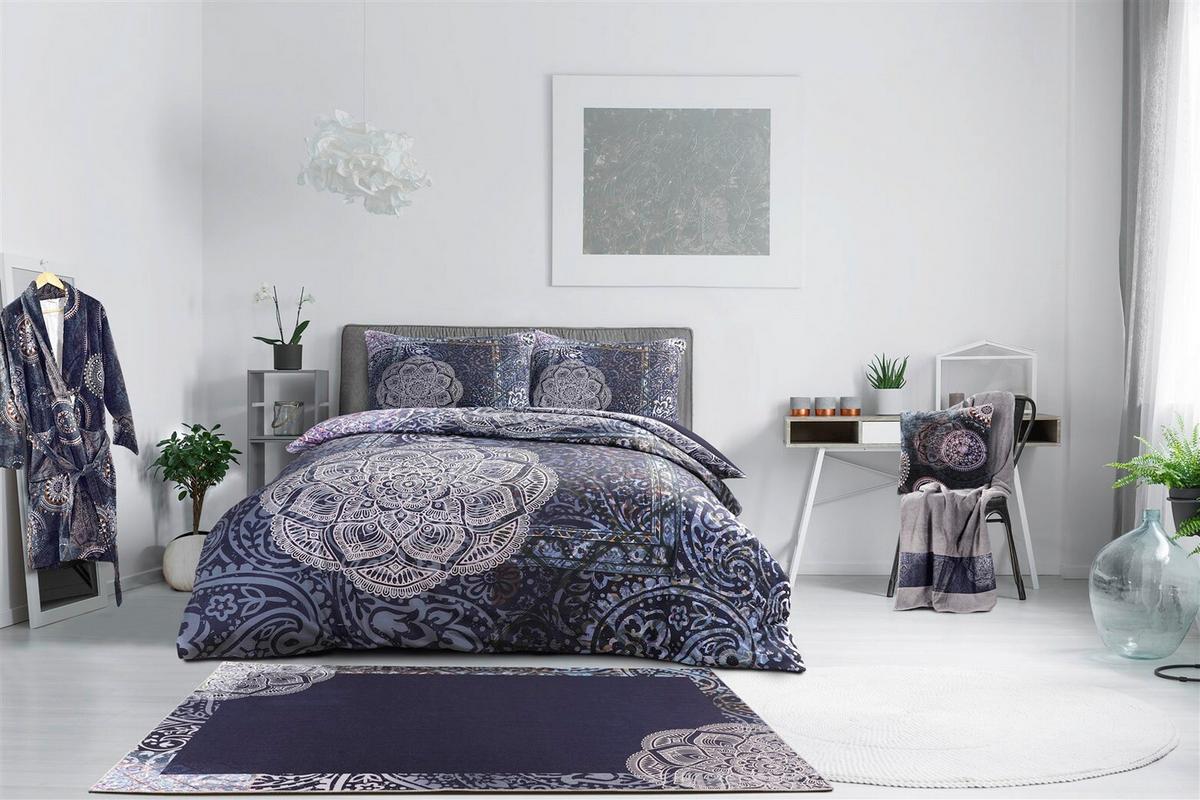 Flachwebeteppich Medley 125 Multi/blau 130x190 - Blau/Multicolor, Basics, Textil (130/190cm) - Kayoom