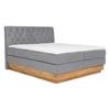 Boxspringbett Marie in Grau ca. 160x200cm - Grau, Holz/Kunststoff (160/200cm) - Zandiara