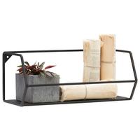 REGAŁ ŚCIENNY NORA - czarny, Trend, metal (40/16/16cm) - Landscape