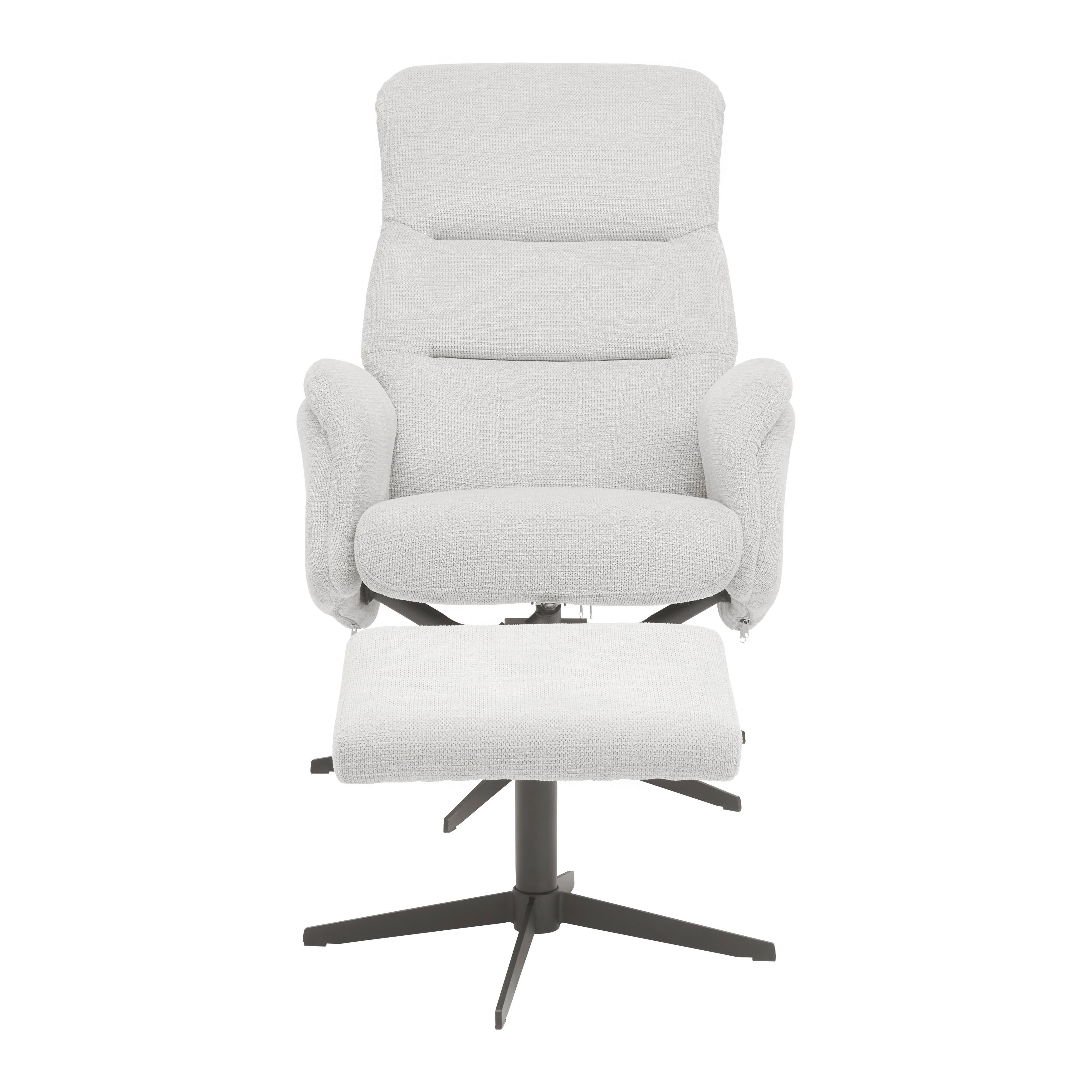 RELAXFÅTÖLJ STAR - ljusgrå/svart, Modern, metall/textil (72/105/91cm) - Mömax