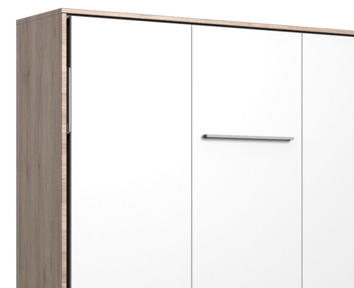 Klappbett Juist ca. 140x200 cm Weiß/Eiche - Eichefarben/Weiß, KONVENTIONELL, Holz/Holzwerkstoff (140/200cm) - MID.YOU