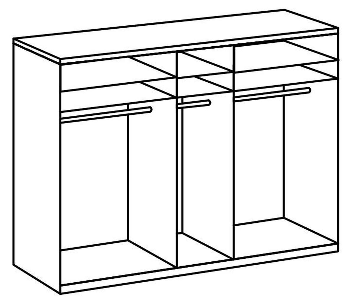 Ormar S Klasičnim Vratima Level 36a - boje hrasta/boje kroma, Moderno, drvni materijal (250/236/58cm) - MID.YOU