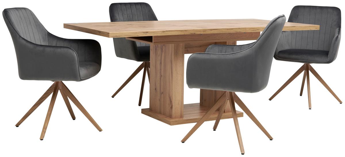 Raztegljiva Miza Patrik, Barva Hrasta, 150-190x90 - barve hrasta, Konvencionalno, leseni material (150 (190)/76/90cm)
