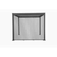 Pergola-Lamellenwand ca. 123x240 cm Anthrazit - Anthrazit, MODERN, Metall (123/240/10cm) - Gardenson
