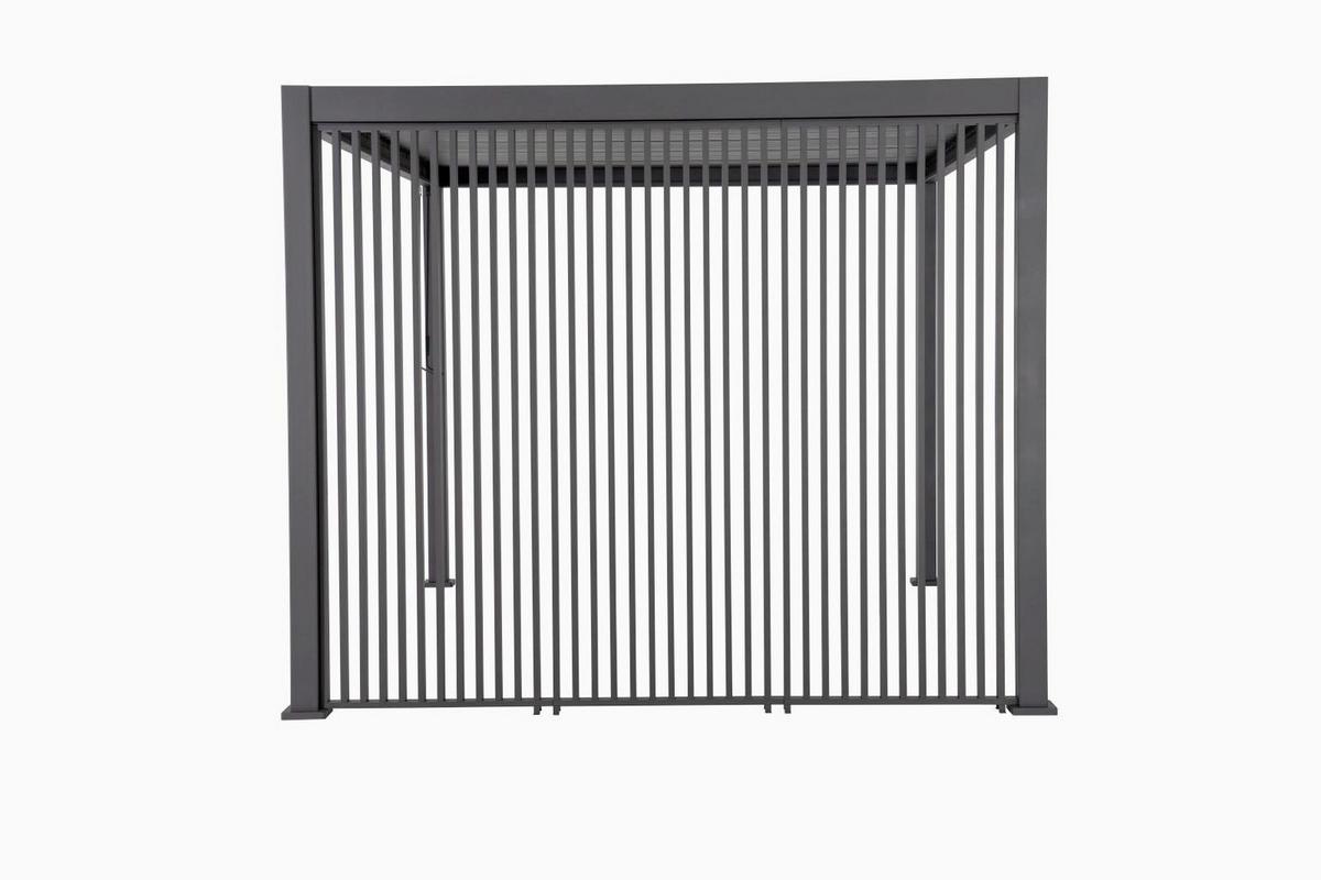 Pergola-Lamellenwand ca. 123x240 cm Anthrazit - Anthrazit, MODERN, Metall (123/240/10cm) - Gardenson