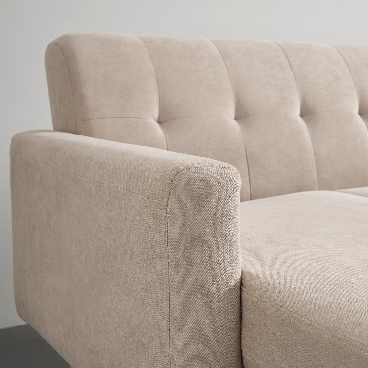 Kutna Garnitura Tamara - prirodne boje/bež, Moderno, tekstil/drvo (198/83/143cm) - Bessagi Home