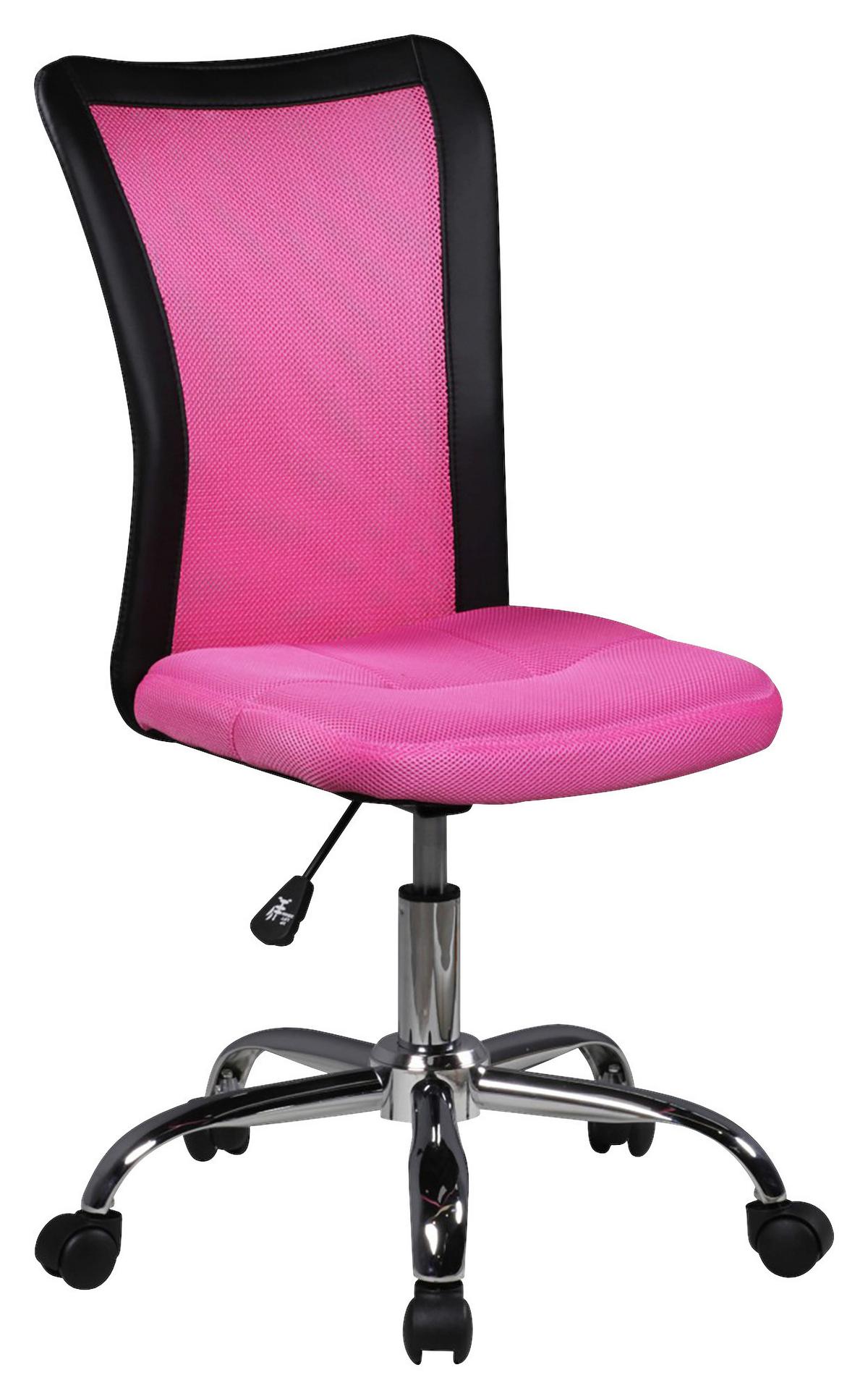 Jugenddrehstuhl Lukas ca.60x100x60cm Pink - Chromfarben/Pink, MODERN, Kunststoff/Textil (60/100/60cm) - MID.YOU