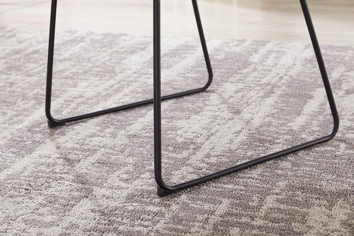 Naslanjač Bouclé, Bela - črna/bela, Moderno, kovina/tekstil (63,5/82,5/59cm) - Livetastic