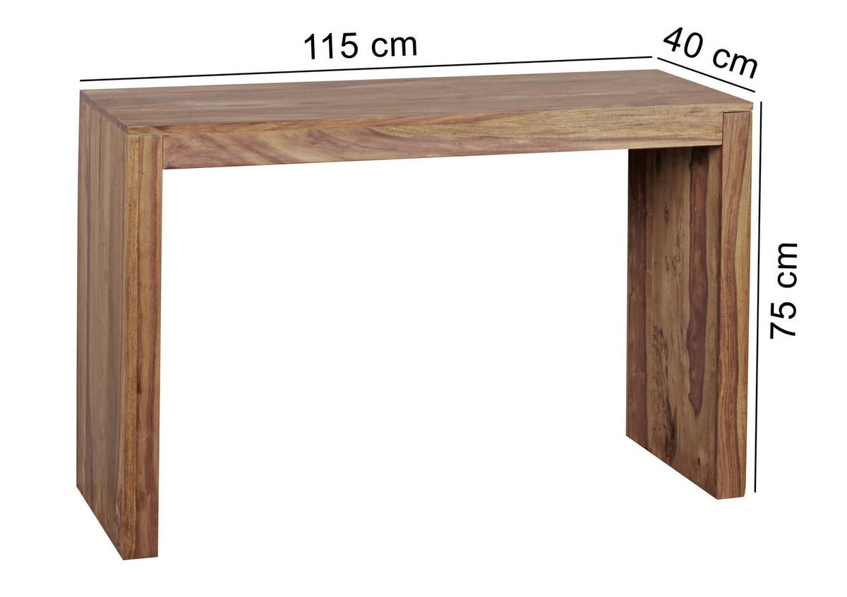 Konzolna Mizica Mumbai - barve indijskega rožnega lesa, Trendi, les (115/40/75cm) - MID.YOU