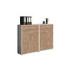 Aktenschrank Office Edition Sw Set 17 Grau/Eichefarben - Eichefarben/Grau, MODERN, Holzwerkstoff (168,8/113,6/33cm) - MID.YOU