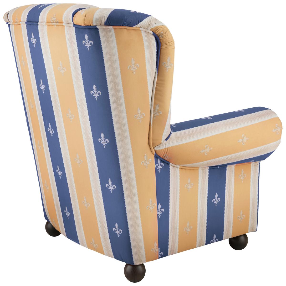 Sesselset Torello Blau Mikrofaser - Blau, KONVENTIONELL, Holz/Textil (92/102/145cm) - Livetastic