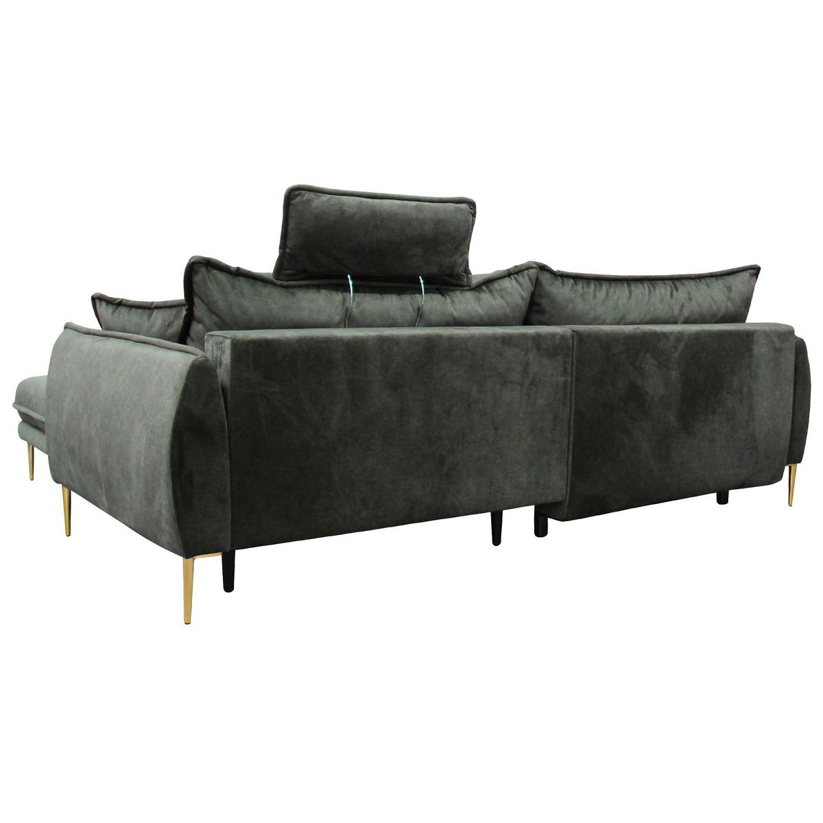 Coltar WHISPER - verde închis, Modern, textil (260/90/194cm) - Mömax
