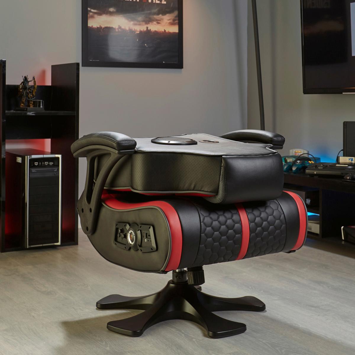 Gamingsessel Evora 2.1 ca. 65x102,5x78cm Rot/Schwarz - Rot/Schwarz, MODERN, Kunststoff/Textil (65/102,5/78cm) - X Rocker