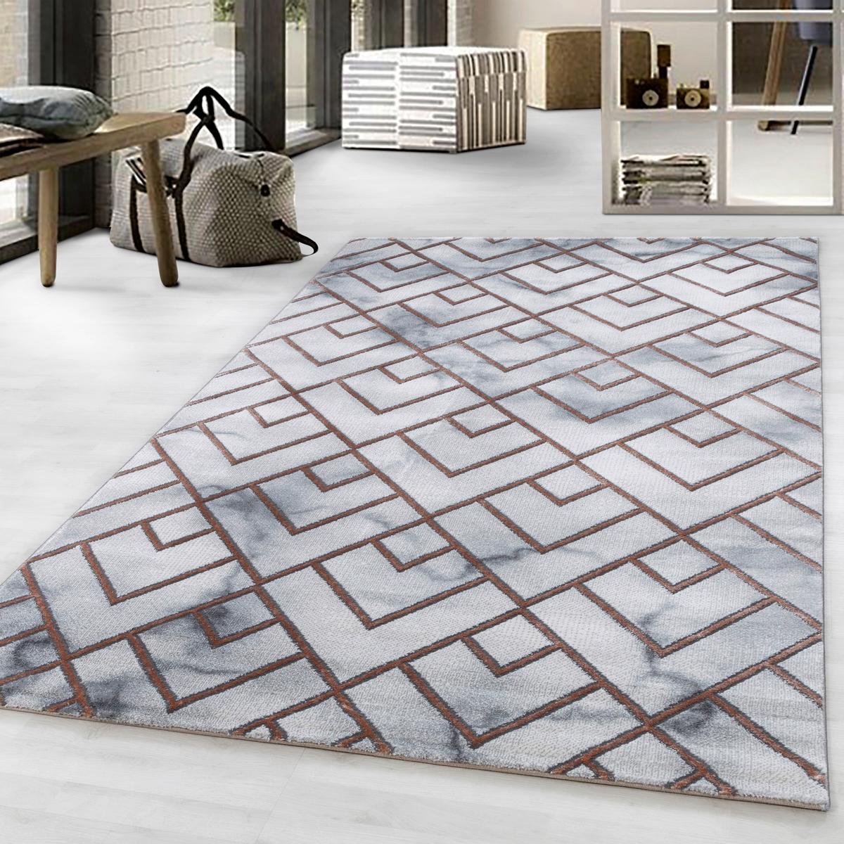 Webteppich Naxos Bronzefarben ca. 140x200cm - Bronzefarben, Design (140/200cm)