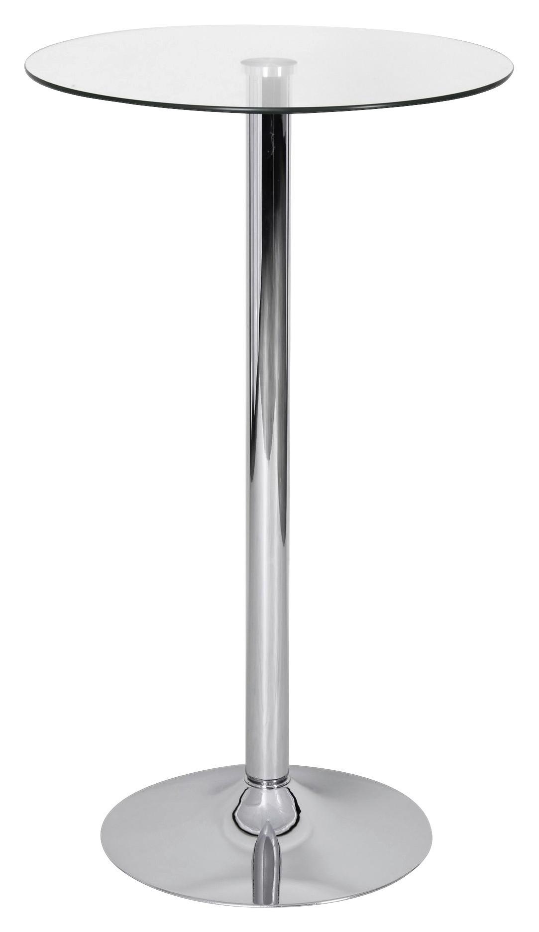 Stoječa Miza Zamora Ii - prosojno, Moderno, steklo (60/60/105cm) - MID.YOU