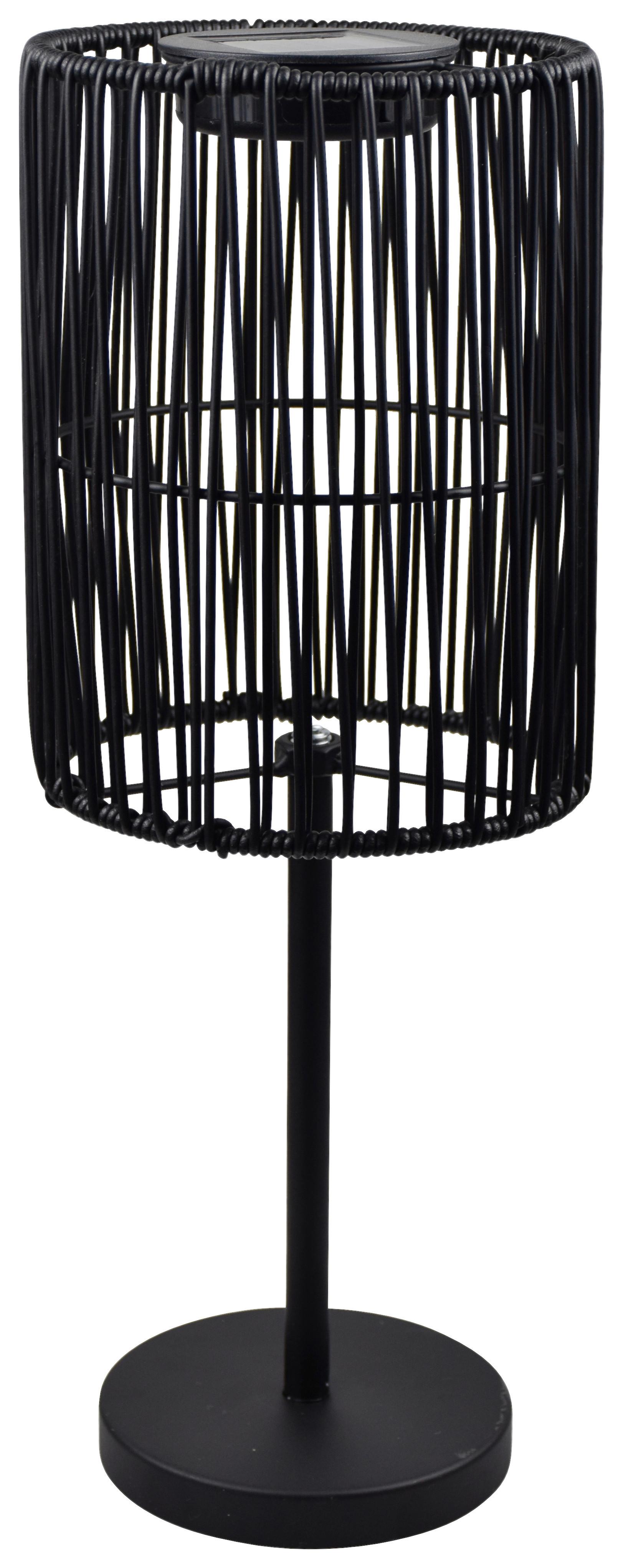 Solarleuchte Hohe Schwarz max. 0,05 Watt - Schwarz, KONVENTIONELL, Kunststoff/Metall (15,5/40cm) - Modern Living