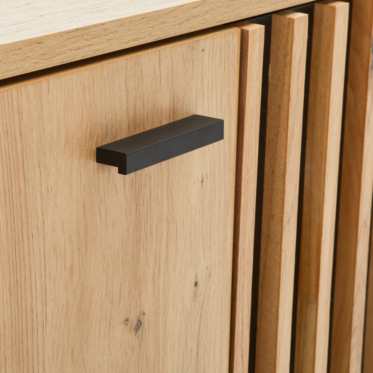 KOMODA WYSOKA SONJA - kolor dębowy/czarny, Lifestyle, materiał drewnopochodny/metal (93,5/126/40cm) - MID.YOU