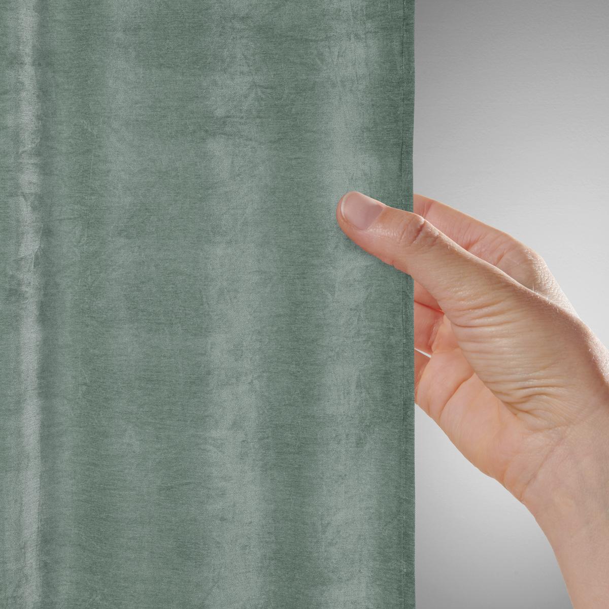 Fertigvorhang Casper Grün ca. 140x245cm - Grün, KONVENTIONELL, Textil (140/245cm) - Mömax
