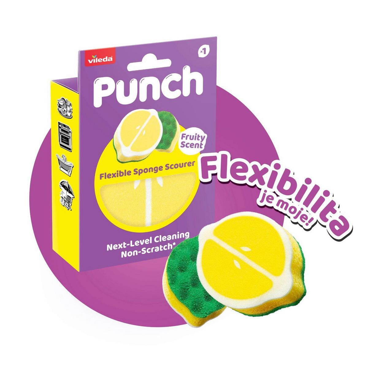 Szivacs Vileda Punch Lemon 1x - Basics (10,2/15/3,2cm) - Vileda