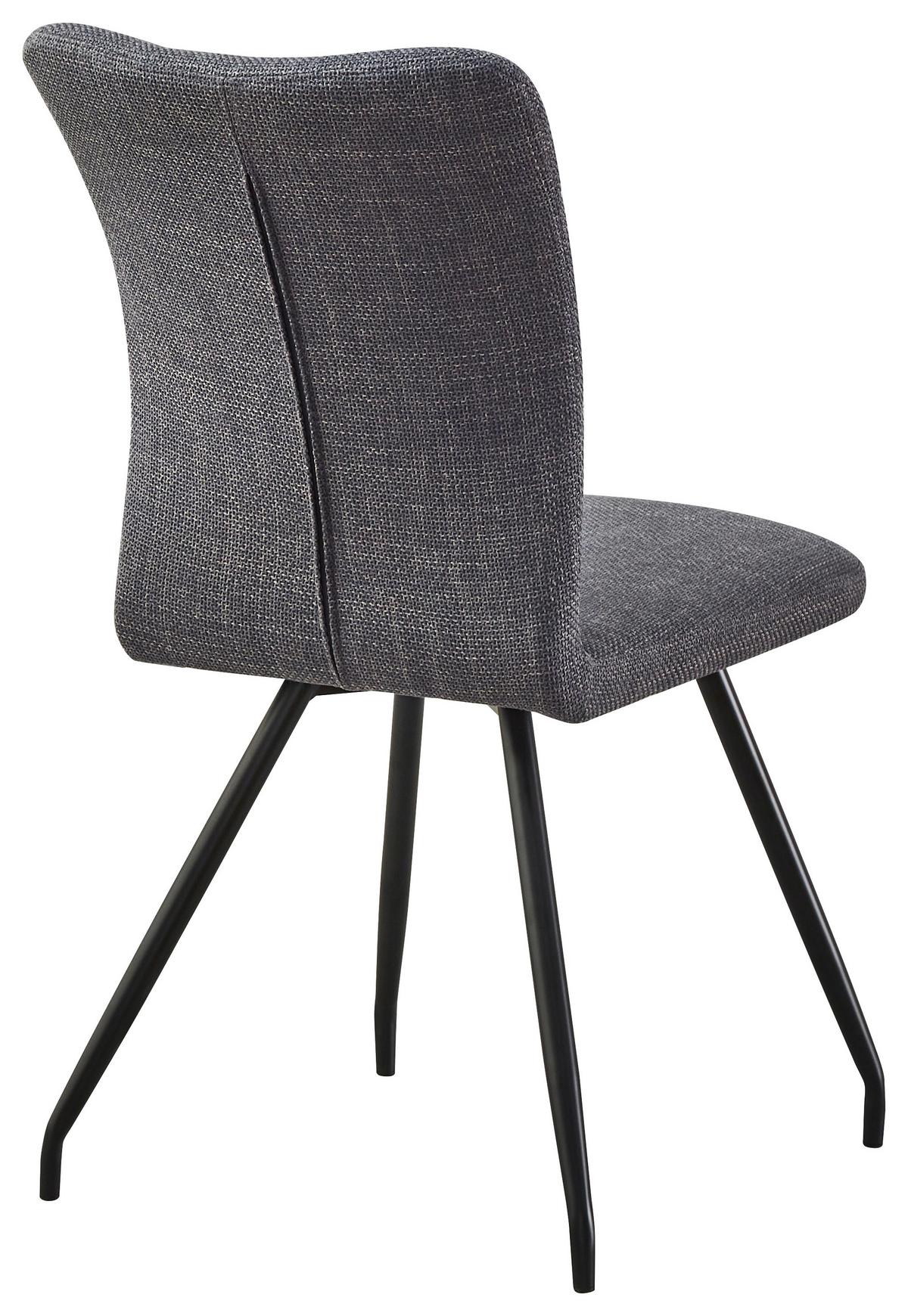 KRZESŁO JÖRG - czarny/ciemnoszary, Design, metal/tkanina (44/89/60cm) - Xora