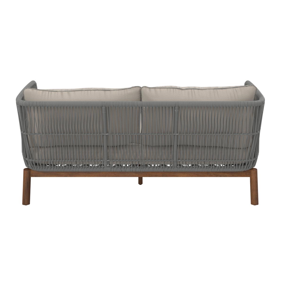 LOUNGEGARNITUR MALENE - Creme/Naturfarben, Modern, Holz/Textil (168/70,5/80cm) - Bessagi Garden