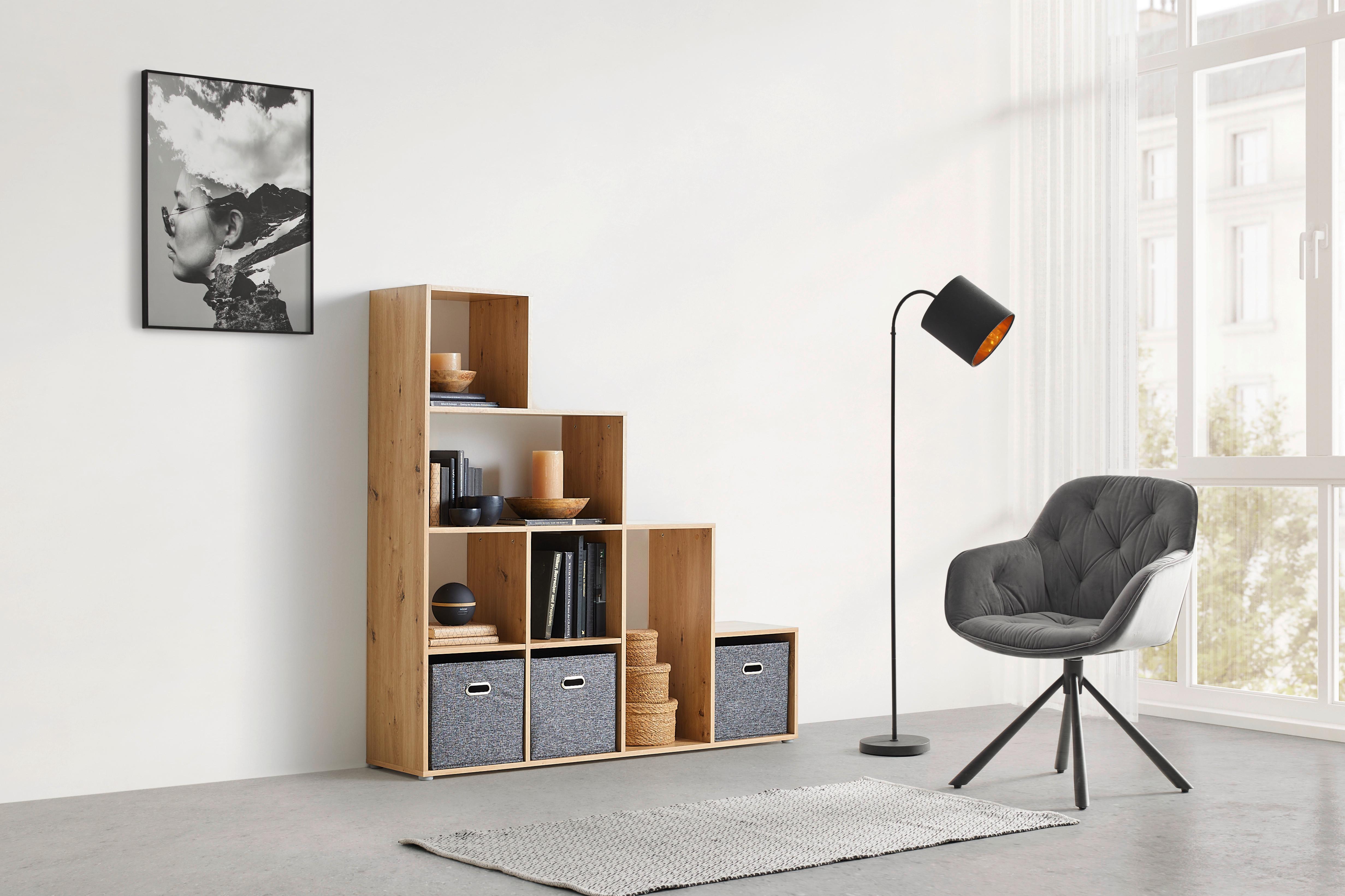 Regal Cassa 2 Eichefarben - Eichefarben, KONVENTIONELL, Holzwerkstoff (148/150/35cm) - Mömax
