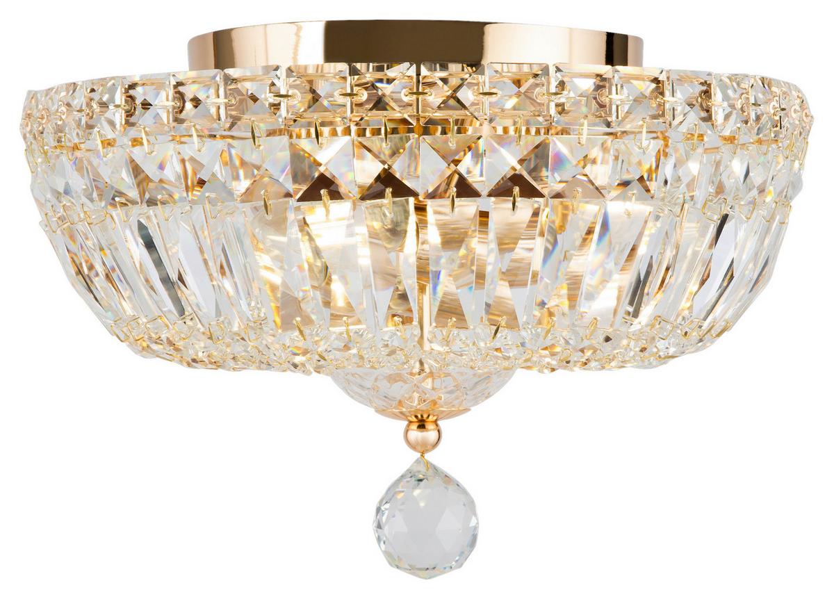 Kronleuchter Basfor Goldfarben max. 60 Watt - Goldfarben, Trend, Glas/Metall (30/18/30cm) - MAYTONI