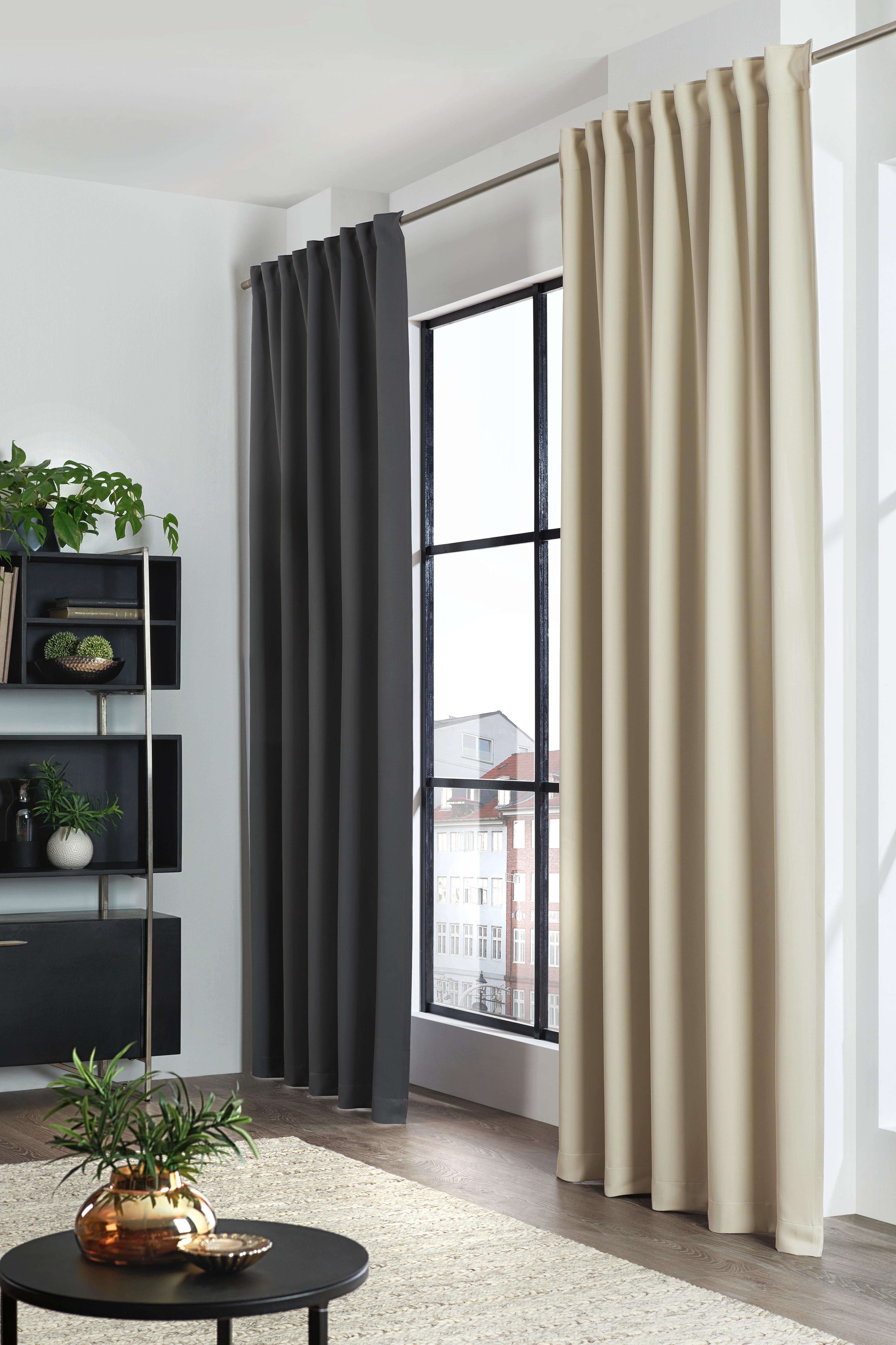 ZASŁONA ZACIEMNIAJĄCA BLACKY - beżowy, Basics, tkanina (140/300cm) - Esposa