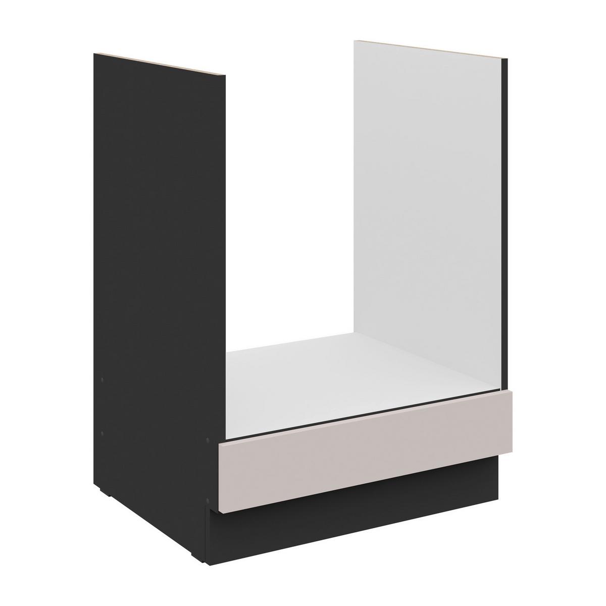 Dulap masca pentru plita ARONA - bej/negru, Modern, material pe bază de lemn (60/82/52cm)